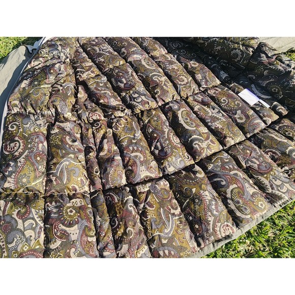 Vintage Club D’Hiver Cyclone Winter Parka Jacket Zipper Paisley Womens Size S - Picture 6 of 12